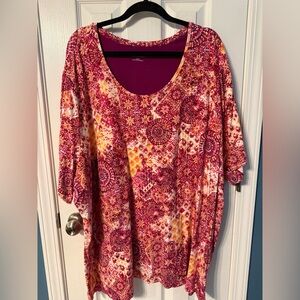 Catherines Pink and Orange Tunic Top